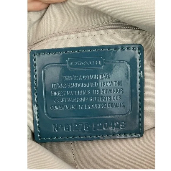 Coach - Blue and Silver Bag - Small Canvas - 14 inch length and 9 inches height - Picture 9 of 10